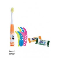 Kids Crayola Pip-Squeaks Patient Pack Includes: 1 GUM® Crayola® Pip-Squeaks™ Kids Toothbrushes, 1 Crayola™ Flosser 3-Packs, 2 of Xylitol Gum, 1 Clear Patient Bags /bx
